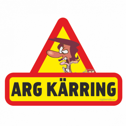 Bildekal ARG KÄRRING konturskuren 120x90 mm - Skyltverkstan.se