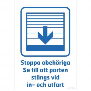 ordningsskylt