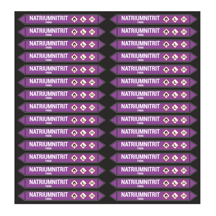 Frätande & Giftiga vätskor - Natriumnitrit 90x10 mm 30 st/ark ...