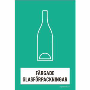 Glas Färgade glasförpackningar