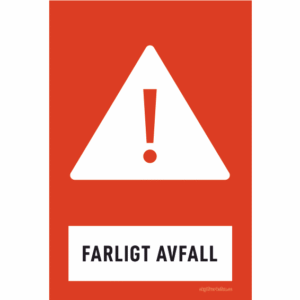 Farligt avfall Röd