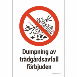 Dumpning av trädgårdsavfall förbjuden