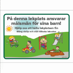 På denna lekplats ansvarar målsmän för sina barn